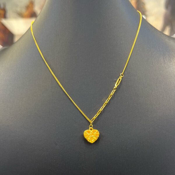 金銀匯 | 幾何愛心套鍊 | 金包銀套鍊 | 女生金包銀項鍊